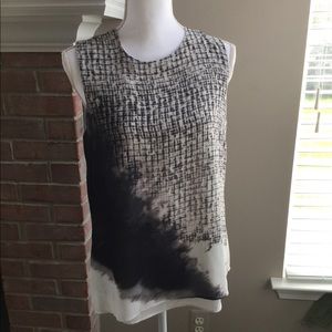 Black and cream lined shell